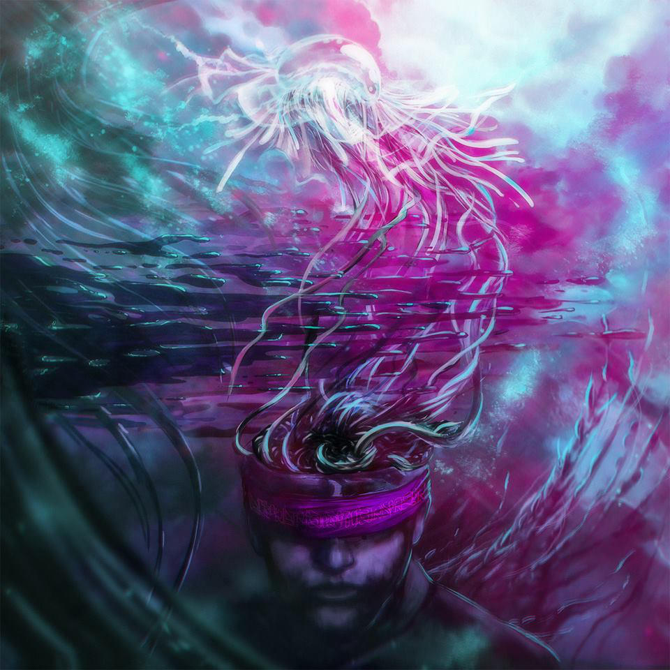 artwork letitgo jellyfish cyan magenta
